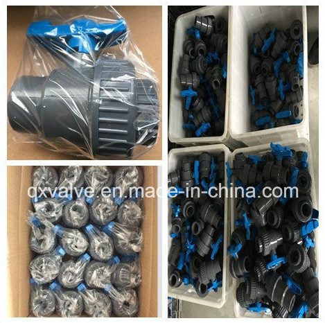 EPDM O-Ring TPE Seat PVC True Double Union Ball Valve for Swimming Pool