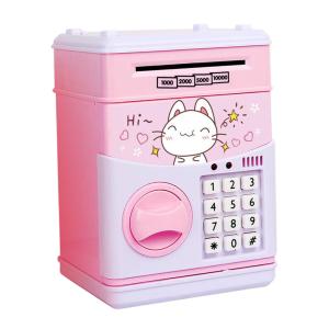 Wholesale kids educational financial customs atm password put credit cards piggy bank blue color mini electronic safe from china suppliers