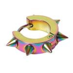 Silver Color&Gold-Color Punk Rock Stainless Steel Small Hoop Earrings for Women