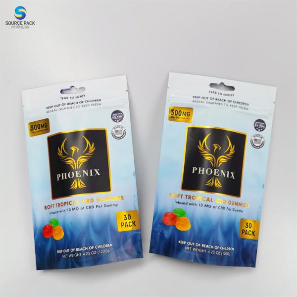 Metallic Printing Marijuana Bag Weed Packaging Mylar Stand Up Pouch