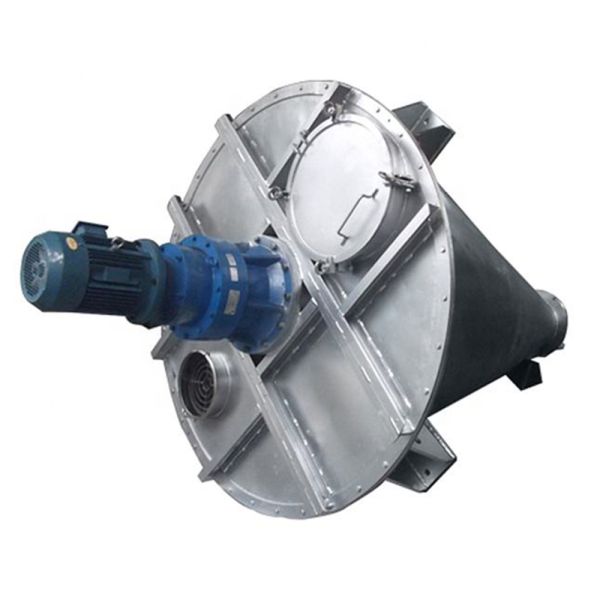 Side profile of conical screw mixer