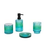 Colorful Shells Style Glass Soap Foam Dispenser Toothbrush Holder Bathroom