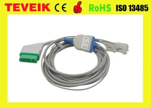 Wholesale Nihon Kohden One Piece 3 Leads ECG Cable Round 12pin With Clip IEC And TPU Material from china suppliers
