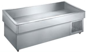 Wholesale Commercial Top Open Fish Display Refrigerator Freezer With Corner Design from china suppliers