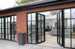 Foldable Sliding Aluminium Frame Glass Doors Contemporary OEM ODM