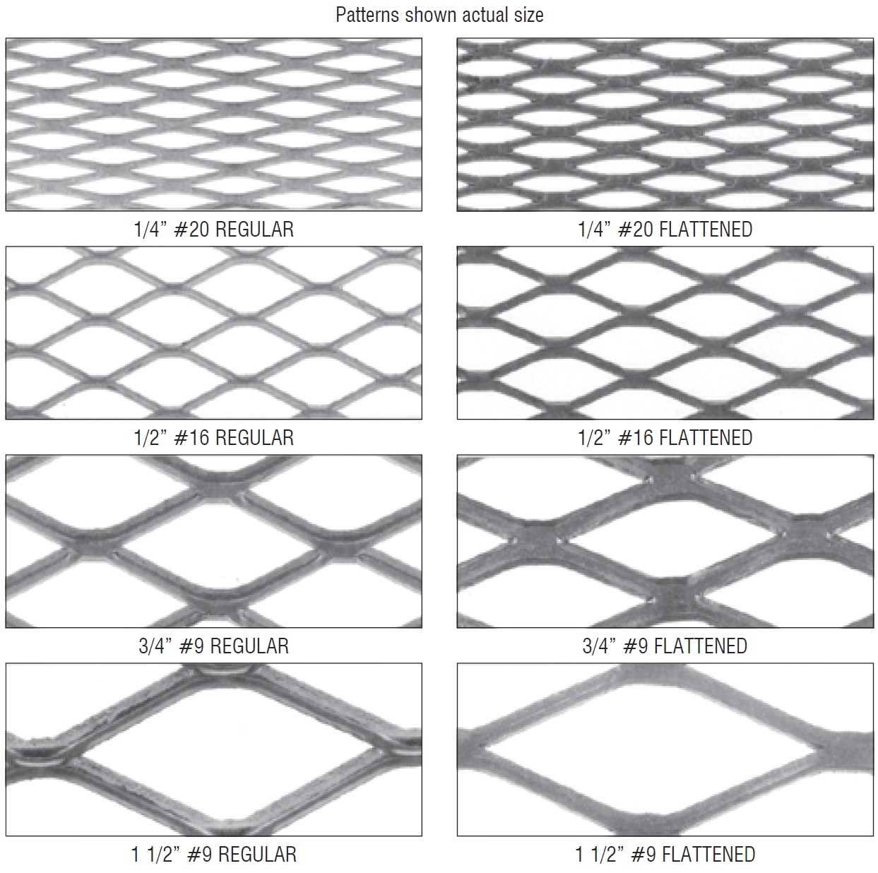 Wall Portection Expanded Wire Mesh Style Raised Stainless Steel Material