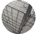 Foldable Metal Wire Basket , Produce Display Baskets Customized Color