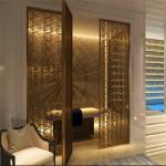 Interior Design partition wall stainless steel panel in bronze finish on sale