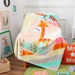 Animal Print Kids Flannel Blanket , Double Layer Weighted Blankets For Children