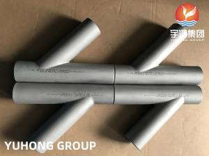 Wholesale ASTM A815 S31803-W Y TEE Butt Welded Fitting B16.9 Oil refining fertilizer Gas from china suppliers