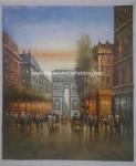 Paris Abstract Painting Eiffel Tower / Paris Street Paintings Palette Knife With
