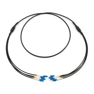 Wholesale LC To LC 4 Strand Single Mode 9/125 LSZH Breakout Cable 3.0mm Black from china suppliers