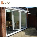 Low - E Glass Aluminum Folding Doors / Accordion Folding Doors Custom White