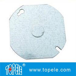 Wholesale 4 Electric Metal Cover 54C6 Flat Octagonal Steel Cover 1/2 Knockout from china suppliers