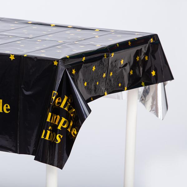 Stylish Rectangle Black Disposable Tablecloths For Banquets Weddings And Parties