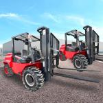 Four Wheel Electric Forklift 4X4 Integrated Rough Terrain 4.5t Forklifts