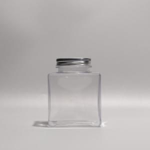 Wholesale Square Plastic PET Bottle Juice Bottles Disposable Boba Tea Bottle With Reusable Aluminum Lid from china suppliers