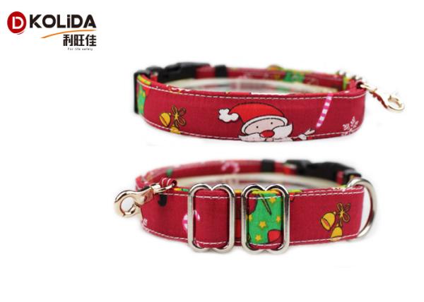 All Seasons Nylon Dog Collars Large Loading Capacity Christmas Soft Custom