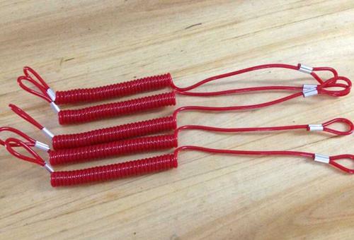 Innovative 3.0Cord Dia Red Plastic Tool Lanyard Cable&Safety Tether Leash Fall