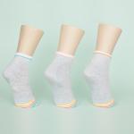 Breathable Summer Color Stripes Mens Gray Ankle Socks With Elastane Materials