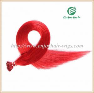 China Pre-Bonded Hair 10-28 100s/pack red# color Straight Human Hair Brazilian hair extension on sale