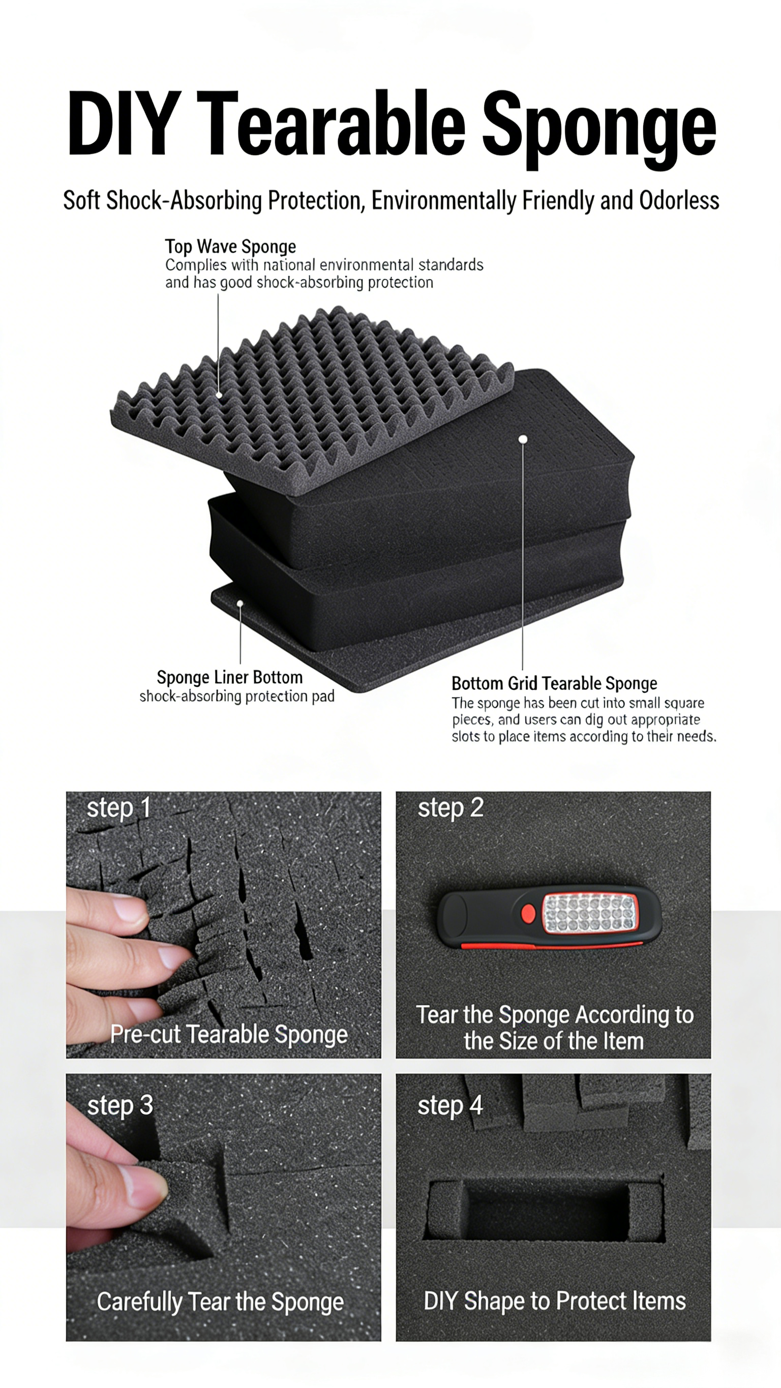 Protective Case Portable Plastic Equipment/Instrument Case Multi-Functional Toolbox