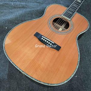 Wholesale Custom OM Body Cedar Top Acoustic Electric Guitar with ROSEWOOD Back Side from china suppliers