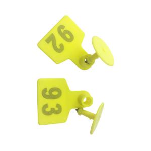 China Yellow UHF RFID Livestock Tags / Small Multi Functional RFID Cattle Tags on sale