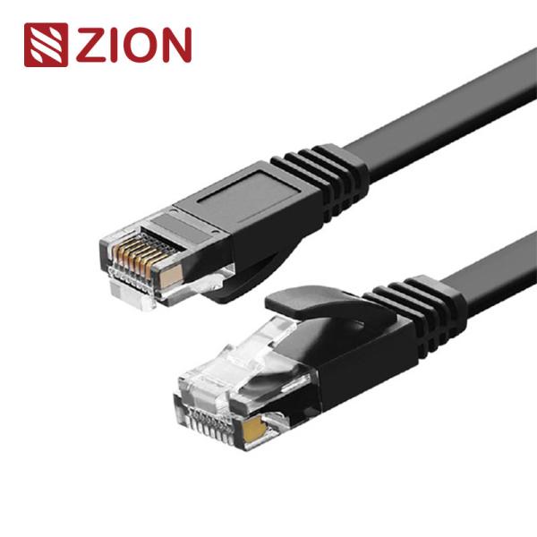 Zion Communication FLAT CAT6 UTP RJ45 Patch Cord Lan Cable Plug Connector for