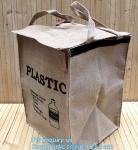 Lightweight collapsible jute fabric storage bin basket,Jute multifunctional