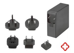 Wholesale Universal Input 48~65W GaN Medical AC Adapter 2 x MOPP IEC/EN60601-1 Compliance from china suppliers