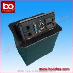 Aluminum Brushed Hydraulic Tabletop Pop Up Socket/Desktop Power Outlets with