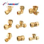 Chrome Plated Brass Pex Compression Fittings ISO 14001 Approved For Pex Water