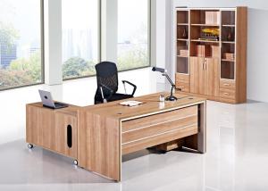 Wholesale Melamine Laminated Surface Executive Office Desk With Mobile Side Return Cabinet from china suppliers