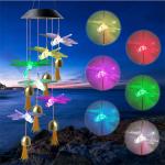Garden Wind Bell Lamp Solar Wind Chimes Light for Customizable Indoor Butterfly