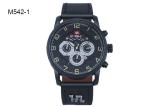 BARIHO Men's Quartz Watch Unisex Weekender Black Brown Leather Strap M542