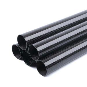 Wholesale 3K Roll Wrapped 100% Carbon Fiber Pipe Glossy Surface 80MM from china suppliers
