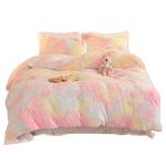 Rainbow Color Luxury Shaggy Super Soft Warm Mink Velvet Crystal Velvet Bedding