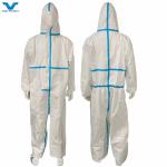 55000pcs per 40Q Disposable Blue Coverall with CE Approved En14126 Cat III Type