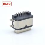 6 PIN Waterproof Splint Female Type C Connector Copper Material