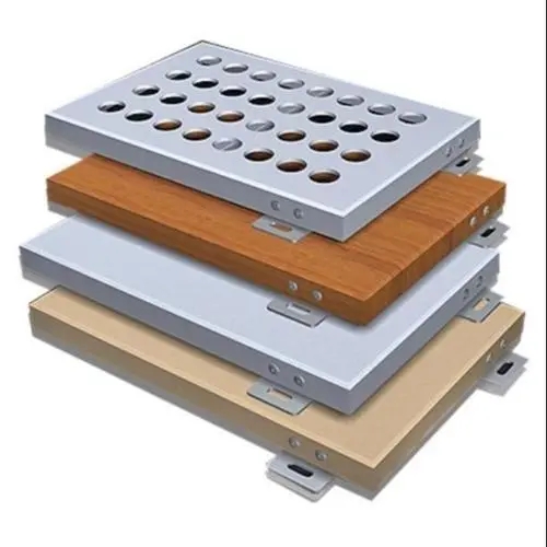Customized Aluminum Wall Cladding Panel 2mm-6mm Easy Maintenance And Good Falthness