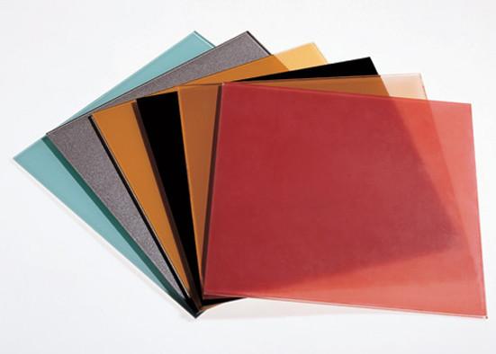 Eco Friendly Lacobel Painted Glass , Wardrobe Mirror Glass With Different Colors
