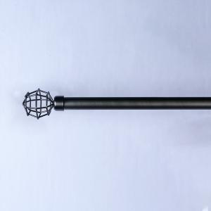 Wholesale Adjustable Length Curtain Rod Finials Decoration Wall Mount Single Double Curtain Pole Accessories from china suppliers