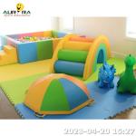 Customized Size Soft Play Climbing Equipment Rainbow Bridge Soft Play Area For
