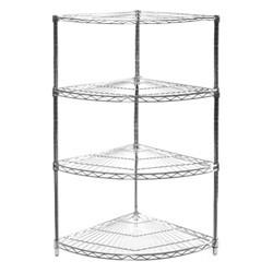 Wholesale Radius Corner Home Wire Shelving , Chrome Kitchen Storage Racks With 4 Shelves from china suppliers