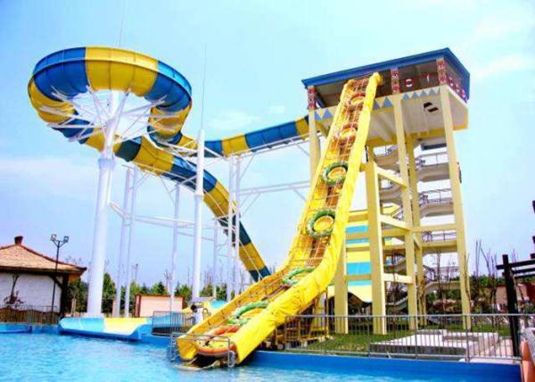 Custom Boomerang Water Slides Commercial Water Park Equipment Installation For