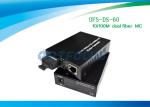 10 / 100M 1310nm SM Fiber Ethernet Media Converter Black Silver 60Km SC External