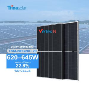 Wholesale Topcon Bifacial n type Solar Panel 620w 635w 645w Trina with and Ce Tuv Certificate from china suppliers