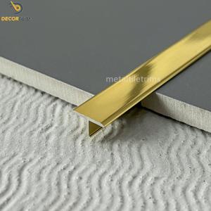 Wholesale Edge Foshan Tile Trim T Shaped Transition Strip 7.4MM Polished Gold from china suppliers