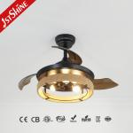 Rope Cage Hidden Blade Ceiling Fan Light With Remote Control Dc Motor